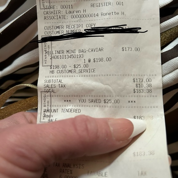 Henri Bendel Milliner Mini Caviar crossbody bag - Picture 8 of 8